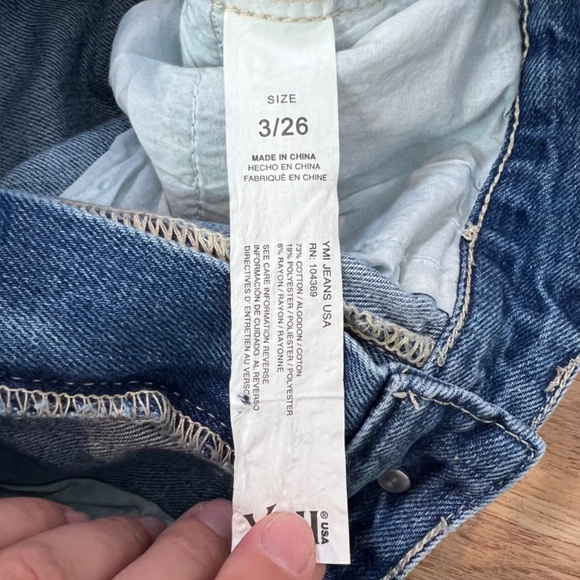 YMI Women’s Dixie Fit High Rise Wide Leg Mega Cuff Denim Jeans NWT - Picture 7 of 9